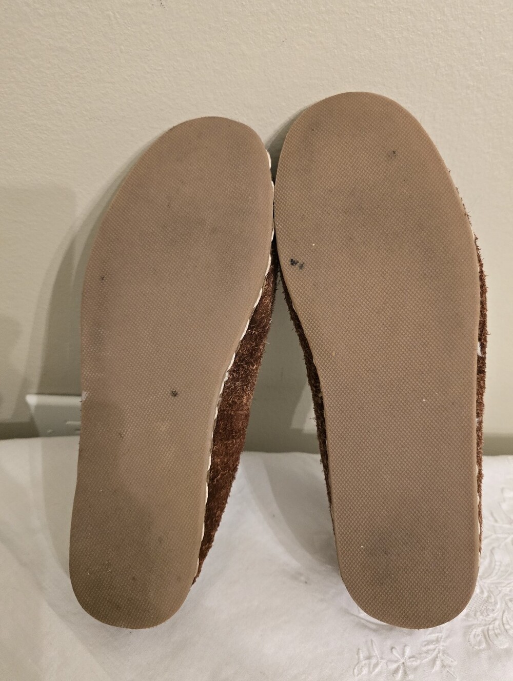 Sabah Brown Textured Suede Slip-On Loafers Size 39 In Excellent Condition - Picture 4 of 4